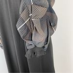 Women's Color Block Asymmetrical Knit Sweater Dress Beige & Black Size L Photo 6