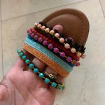 Top Moda Sandals Sz 7 Beaded Braided Fringe Photo 2