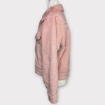 Honey Punch NWT Faux Shearling Trucker Jacket (Pink) - Small Photo 1