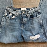 Frame  Le Orginal Jeans High Rise Distressed Button Fly Cascade Blue Rips Size 25 Photo 2