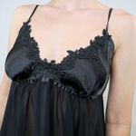 Vintage Y2K Black Floral Embroidered Babydoll Lingerie Size M Photo 1
