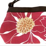 Victoria's Secret Victoria’s Secret Tote Pink Purse with Ivory/Gold Floral Print Photo 3