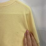 Forever 21 women's light yellow waffle knit cropped long sleeve casual shirt M Photo 5