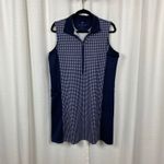 Renwick Golf Navy Blue Gingham Shift Athletic Dress Sz.L Size L Photo 1