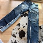 Revice Denim REVICE Matchmaker Love at First Sight Jeans Size 25 Patchwork High Rise Blue‎ Photo 5