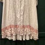 Soft Surroundings  Genevieve cotton crochet cottagecore Longsleeve Pink dress xs Photo 8