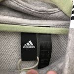 Adidas  Gray Cropped Quarter Zip Pullover Classic Photo 3