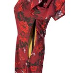 Lucky Brand  Long Sleeve Dress Womens Size 2 Burgundy Whimsigoth Dark Romantic Photo 2