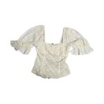Free People  Spring Fling Ivory Lace Top Size: XS Photo 1