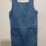 Marsh Landing Vintage  Blues Denim Tank Zipper Back Dress Size Medium Photo 0