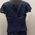 La Femme 28029 Blue Twist Front Jersey Gown 16 Photo 4