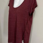 Alo Yoga Cutout Back Short Sleeve Tee Size M Maroon Activewear Athleisure Gym Photo 1