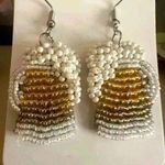 Beer mug beaded glass White Photo 0