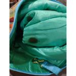 Metallic Y2K Tapestry laptop bag with gold tone decorative buckle.14" Lg 11" w Photo 3