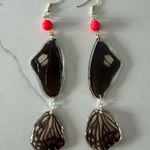 Real Red Ring Skirt Butterfly Earrings Brown Photo 0