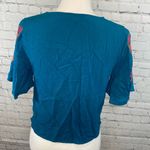 Love, Fire  Blouse Criss Cross Bust Tie Bottom Embroidered-Small Photo 3