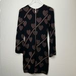 Ted Baker  Uzeniaa Glitter Heart Knit Swing Dress Black Rose Gold Metallic 0 Photo 12