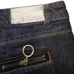 Moschino Love  Denim Mini Skirt Stretchy Blue Jeans Skirt Size L 36" Waist Photo 6