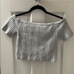 Aerie Grey Ribbed Top Gray Photo 0