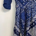 Anthropologie NWT $148  Holding Horses Blue Flared Bandana Shirt Dress 0 Photo 6