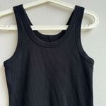 Everlane  90’s Ribbed Scoop Racerback Tank Black Midi Dress Black Size Small Photo 2