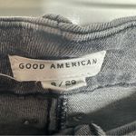 Good American Grey Good Waist Crop Raw Hem Skinny Jeans Size 29 Photo 7