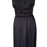 Lela Rose Black Ruched Bodice Midi Dress, Size 12 (NWT) Photo 0