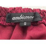 Ambiance | Womens Burgundy Lace Crop Top Style #69238 | Small Red Photo 2