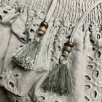 ZARA  Green Smocked Eyelet Lace Skirt Size S Photo 6