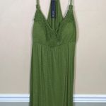 Apt. 9 NWT  Women’s Boho Crochet Lace Olive Green Racerback Tank Dress Photo 0