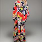 Vintage Styled by Tyrone Kaftan Dress Medium ILGWU Union Made 100% Nylon Floral Photo 5