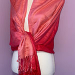 Pashmina Scarf Cashmere Silk Pink Ombre Butterfly Floral Shawl Wrap Soft Girl Photo 0