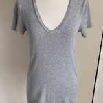 J.Crew Perfect Fit Tee Gray V Neck Short Sleeves Size Large Photo 2