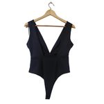 Princess Polly  Black Plunge V Neck Square Back Bodysuit Size 8 Photo 10