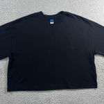 Old Navy ‎ Vintage Tee T Shirt Women Small Crop Black Basic Oversized Baggy Loose Photo 0