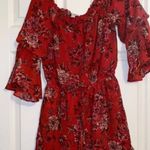 American Eagle  Red Floral Medium Romper  Photo 0