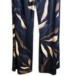 Clara Sun Woo Elegant Black Tan Cream Leaf Print Wide Photo 8