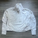 Sweaty Betty  Cream Funnel Neck Long Sleeve Sweatshirt Size M Comfy Fall Cabin Photo 0