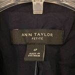 Ann Taylor Set size 6 skirt length 24” navy blue waist 30” flat and blazer 6P Photo 1