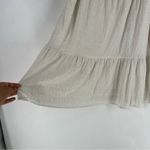 Sophie Rue Cream Lightweight Textured Puff Sleeve Peasant Mini Dress Size L Photo 2