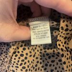 Very J  Spotted Ruffle Sleeve Blouse - Tan and Black Sz medium Photo 4