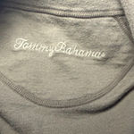 Tommy Bahama  Grey Striped 1/4 Zip Sweatshirt Size Large.  Photo 2