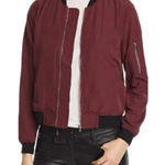 Bagatelle Heritage Women's Maroon Full Zip Bomber Jacket EUC Size L Photo 0