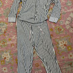 Victoria's Secret Victoria’s Secret pajama set grey and cream/white size M Photo 0