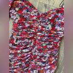 ZARA  Blogger Favorite Floral Puff Sleeve Ruched Mini Dress Photo 8