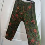 Anthropologie ett:twa Pants Womens Medium Green Schuyler Floral Crop Boho Hippie Photo 1