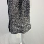 DKNY Loose Knit Deep V neck Black and White Button Cardigan Size Medium Photo 6