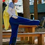 Free People Movement Cuddle Up Pants in Prep School Blue Size M Photo 0