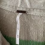 Free People Cassidy Off the Shoulder Pullover Sweater Green Stripe Relaxed Photo 6