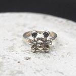 Gothic Teddy Bear Ring Silver Photo 3